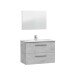 Badezimmer-Set >ARUBA< in Beton-Grau - 80x57x45 (BxHxT)