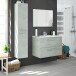 Badezimmer-Set >ARUBA< in Beton-Grau - 80x57x45 (BxHxT)
