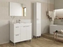 Badezimmer-Set >AKTIVA< in weiß glänzend...