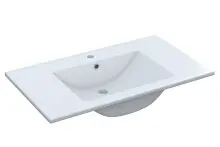 Badezimmer-Set >AKTIVA< in weiß glänzend - 80x80x45 (BxHxT)