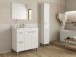 Badezimmer-Set >AKTIVA< in weiß glänzend - 80x80x45 (BxHxT)