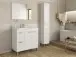 Badezimmer-Set >AKTIVA< in weiß glänzend - 80x80x45 (BxHxT)