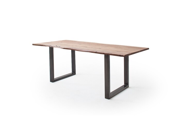 Baumkantentisch >Calabria< in Akazie natur / antik - 180x76,5x90 (BxHxT)