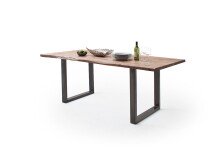 Baumkantentisch >Calabria< in Akazie natur / antik - 180x77,5x100 (BxHxT)