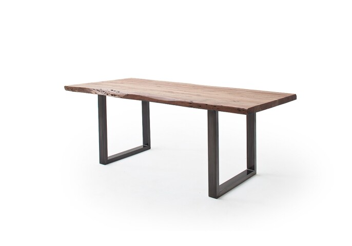 Baumkantentisch >Calabria< in Akazie natur / antik - 200x79,5x100 (BxHxT)