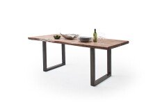 Baumkantentisch >Calabria< in Akazie natur / antik - 220x79,5x100 (BxHxT)