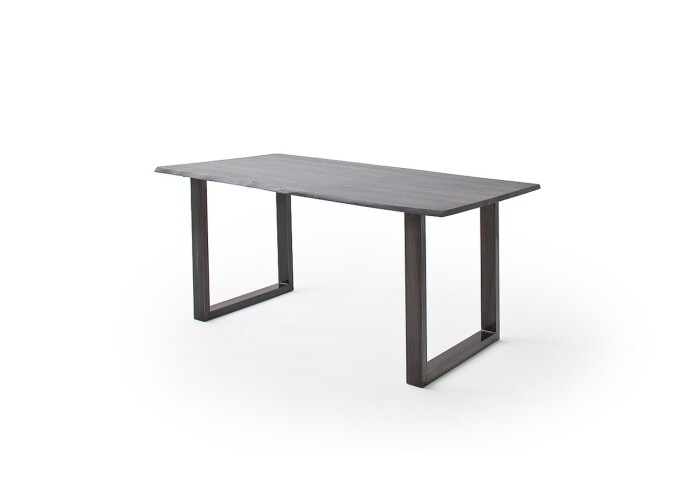 Baumkantentisch >Calabria< in Akazie grau / antik  - 180x76,5x90 (BxHxT)