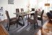 Baumkantentisch >Calabria< in Akazie grau / antik  - 180x76,5x90 (BxHxT)