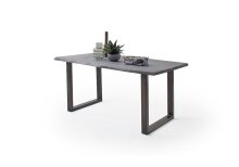 Baumkantentisch >Calabria< in Akazie grau / antik  - 180x77,5x100 (BxHxT)