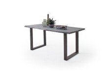 Baumkantentisch >Calabria< in Akazie grau / antik  - 200x77,5x100 (BxHxT)