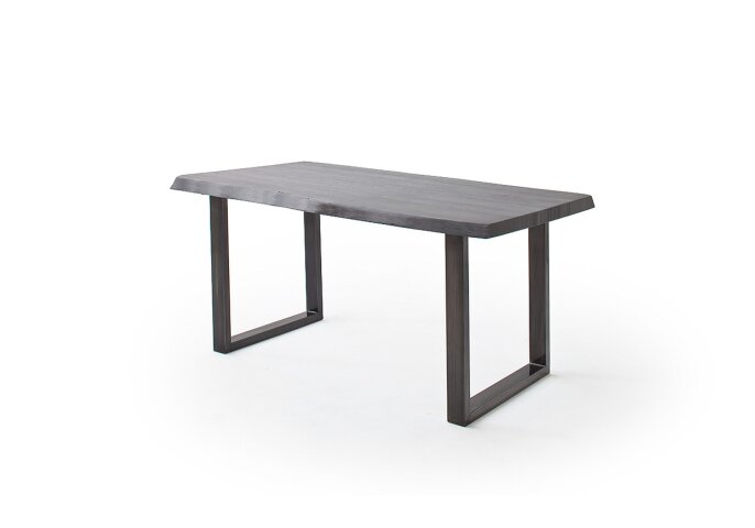 Baumkantentisch >Calabria< in Akazie grau / antik  - 200x79,5x100 (BxHxT)