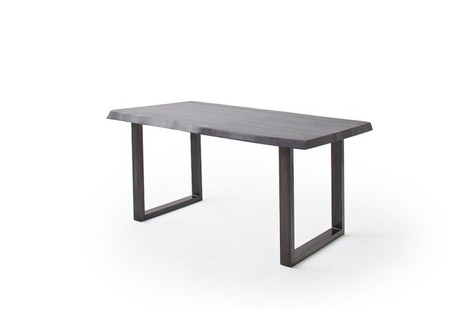 Baumkantentisch >Calabria< in Akazie grau / antik  - 220x79,5x100 (BxHxT)