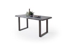 Baumkantentisch >Calabria< in Akazie grau / antik  - 220x79,5x100 (BxHxT)
