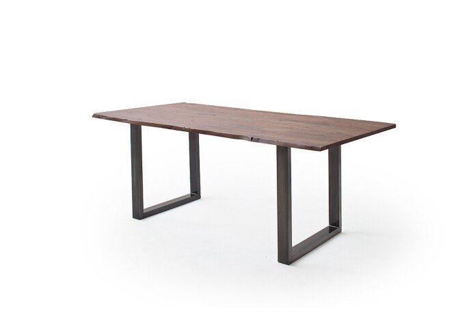 Baumkantentisch >Calabria< in Akazie walnuss / antik - 180x76,5x90 (BxHxT)