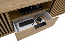 TV-Board >Chiara< in Artisan Eiche Dekor - 150x40x40cm (BxHxT)