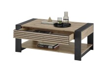 Couchtisch >Felipe< in Artisan Eiche Dekor - 108x42x60cm (BxHxT)