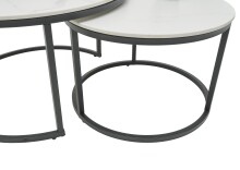 Couchtisch >Gino< (2er Set) in weiß, Keramik - 42x80cm (HxD)