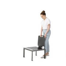 Gartenstuhl >Lugo< in eisengrau - 60x77x60 (BxHxT)