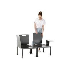 Gartenstuhl >Lugo< in eisengrau - 60x77x60 (BxHxT)