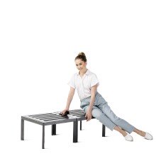 Gartenstuhl >Lugo< in eisengrau - 60x77x60 (BxHxT)