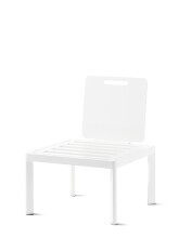 Gartenstuhl >Lugo< in weiss, Aluminium - 60x77x60cm...