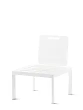 Ablagetisch >Lugo< in weiss, Aluminium - 44x22x24cm...
