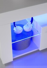 TV-Board >Goal 2< in weiß, MDF - 200x44x44cm (BxHxT)