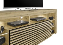 TV-Board >Goal 2.0< in Artisan Eiche Dekor - 179x67x44cm (BxHxT)