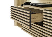 TV-Board >Goal 2.0< in Artisan Eiche Dekor - 179x67x44cm (BxHxT)