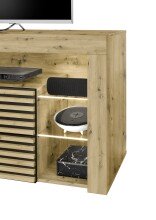 TV-Board >Goal 2.0< in Artisan Eiche Dekor - 179x67x44cm (BxHxT)