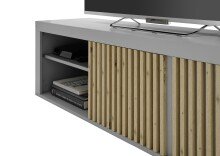 TV-Board >Jasper< in grau Dekor - 150x40x40cm (BxHxT)