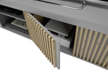 TV-Board >Jasper< in grau Dekor - 150x40x40cm (BxHxT)