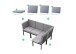 Sitzkissen >Lugo< in Hellblau, Polypropylen - 61x10x61cm (BxHxT)