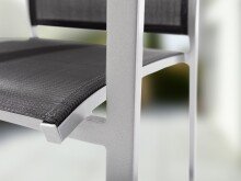 Stapelstuhl >Meran< in Grau, Kunstfasergewebe Textilux® - 57x98x64cm (BxHxT)