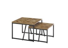 Couchtisch >Lola< (2er Set) in Teak, recyceltes Teak - 60x45x60cm (BxHxT)