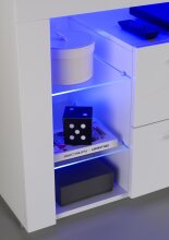 TV-Board >Goal 3< in weiß Dekor - 179x67x44cm (BxHxT)