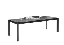 Esstisch >Paul< ausziehbar bis 240cm, anthrazit, Keramik - 180(240)x76x95cm (BxHxT)