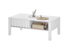 Couchtisch >Mao< in weiß - 108x42,5x60cm (BxHxT)