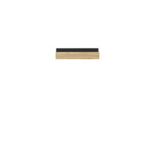 Wandregal >QUAYLE< in Mauvella Eichem Schwarz - 74,6x19x19,4cm (BxHxT)