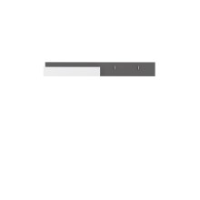 Wandregal >QUAYLE< in Secret grey / Uni Wolfram grau  - 150x19x19,4cm (BxHxT)