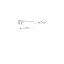 Wandregal >QUAYLE< in Secret grey / Uni Wolfram grau  - 150x19x19,4cm (BxHxT)