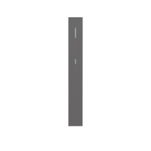 Garderobenpaneel >QUAYLE< in Uni Wolfram grau - 25x189x2,2cm (BxHxT)