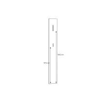 Garderobenpaneel >QUAYLE< in Uni Wolfram grau - 25x189x2,2cm (BxHxT)