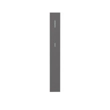 Garderobenpaneel >QUAYLE< in Uni Wolfram grau - 25x189x2,2cm (BxHxT)