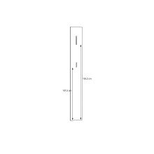 Garderobenpaneel >QUAYLE< in Uni Wolfram grau - 25x189x2,2cm (BxHxT)