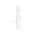 Garderobenpaneel >QUAYLE< in Uni Wolfram grau - 25x189x2,2cm (BxHxT)