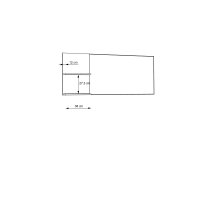 Spiegelpaneel >QUAYLE< in Schwarz - 150x60x13,5cm (BxHxT)