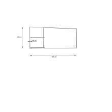 Spiegelpaneel >QUAYLE< in Schwarz - 150x60x13,5cm (BxHxT)
