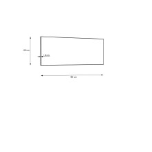 Wandspiegel >QUAYLE< in Uni Wolfram grau - 150x60x1,8cm (BxHxT)