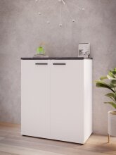Kommode >SALTWATER< in Weiss / VENICE Marmor /...